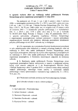 Wyb&oacute;r ofert na realizację zadań publicznych Powiatu Sierpeckiego