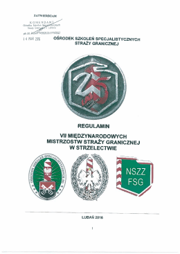 Regulamin VII Międzynarodowych Mistrzostw SG w Strzelectwie (pdf