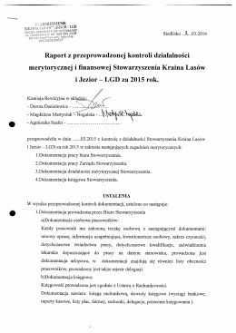 Raport Komisji Rewizyjnej