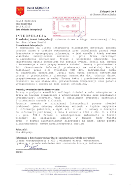 Ochrona drzew na ul. Św. Stanisława Kostki