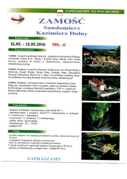 Wycieczka do Zamościa