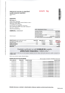 Roční vyúčtování elektřiny Nova 77 elektrokotel zobrazit