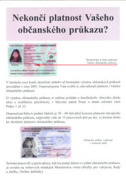 Nekončí platnost Vašeho občanského průkazu v roce 2015?