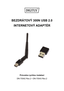 BEZDRÁTOVÝ 300N USB 2.0 INTERNETOVÝ ADAPTÉR Průvodce