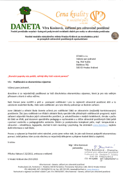 Daneta, podekovani, 14.10.2015