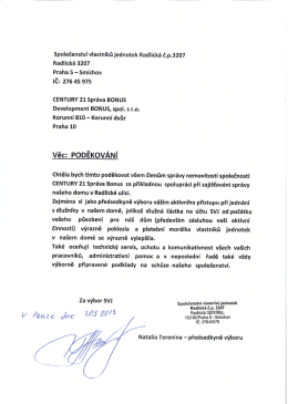 SVJ - Spr&aacute;va Bonus