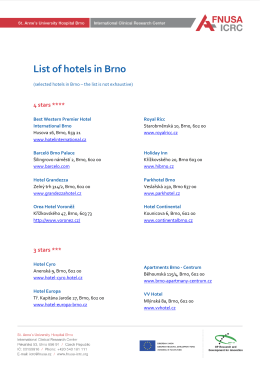List of hotels in Brno