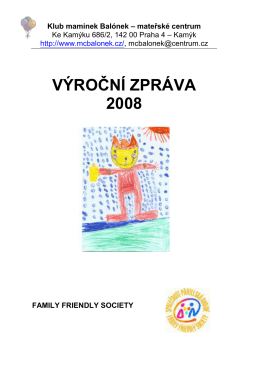 Výroční zpráva za rok 2008
