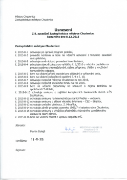 Usnesení ze zasedání zastupitelstva ze dne 8.12.2015