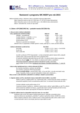 Popis úprav k 1.1.2015