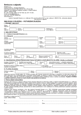 Formulář Smlouvy o zájezdu ve formátu PDF