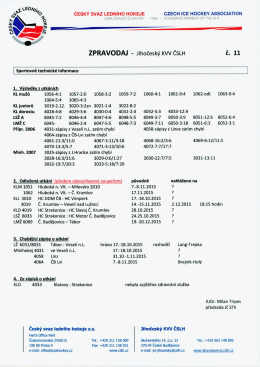 Zpravodaj JčKV ČSLH 2015 - 16 č. 11