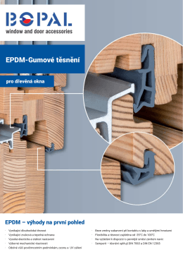 EPDM profilové těsnění pro dřevěné okna a dveře