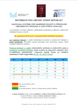 Informace o odstávce systému_občanské průkazy a cestovní