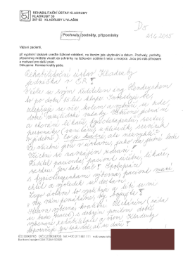 Š REHABlLlTÁČNÍÚSTAV KLAÚRUBY