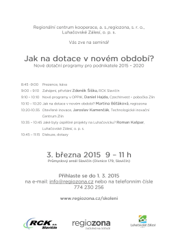 Jak na dotace V nov&eacute;m obdob&iacute;?