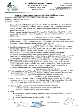 Zápis valné hromady 15. 4. 2015