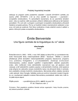 Émile Benveniste - Pražský lingvistický kroužek