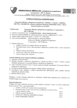 Výzva k výběrovému řízení (INP)