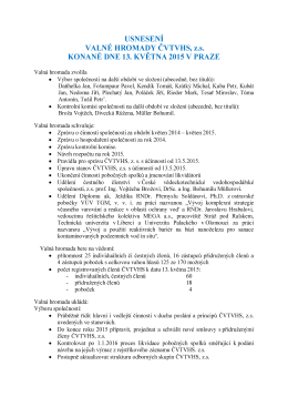 Usnesení valné hromady ČVTVHS, z.s. 2015