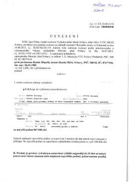 evid.č.0pr: 1004006946 - Exekutorsk&yacute; &uacute;řad Svitavy