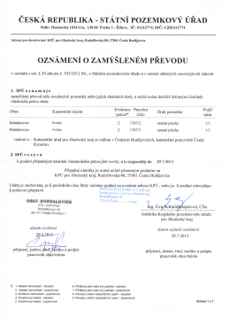 ČESK&Aacute; REPUBLIKA - ST&Aacute;TN&Iacute; POZEMKOV&Yacute; &Uacute;ŘAD