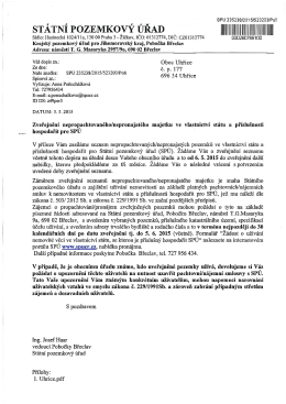 ST&Aacute;TN&Iacute; POZEMKOV&Yacute; &Uacute;ŘAD 11111111111111HHHHHIlHlllHHHI