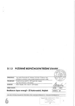 D.1.3 POŽÁRNĚ BEZPEČNOSTNÍ ŘEŠENÍ STAVBY