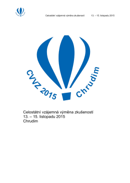 CVVZ 2015 Chrudim