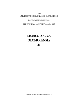 musicologica 21.indd - Musicologica Olomucensia