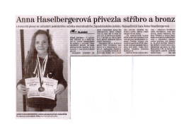 Anna Haselbergorov&aacute; přivezla stř&iacute;bro a bronz