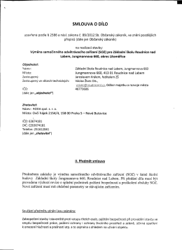 Podepsaná smlouva - ZŠ Roudnice nad Labem Jungmannova 660