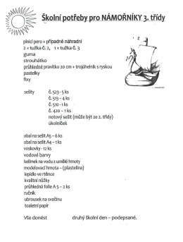 W Školní potřeby pro NÁMOŘNÍKY 3, třídy