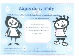 Zápis do 1. třídy