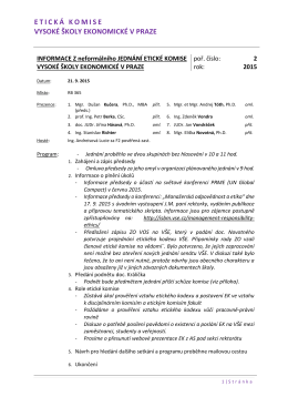 Zápis z 2. jednání 21. 9. 2015