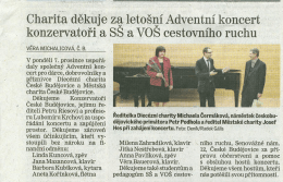 Charita děkuje za leto&scaron;n&iacute; Adventn&iacute; koncert &ndash; Českobudějovick&yacute; den&iacute;k