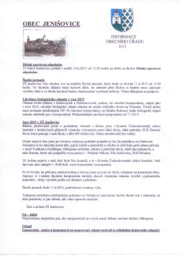 Informace obecního úřadu 3/15