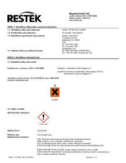 Bezpečnostní list - Restek Corporation