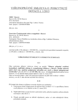 VEŘEJNOPR&Aacute;VN&Iacute; SMLOUVA o POSKYTNUT&Iacute;