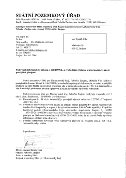 Informace poskytnuná na žádost ze dne 22.12.2015