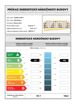 PRŮKAZ ENERGETICKÉ NÁROČNOSTI BUDOVY