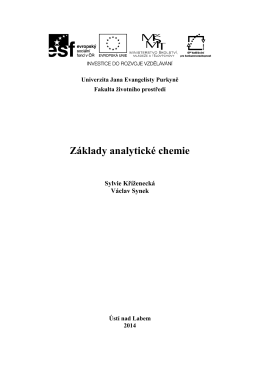 Základy analytické chemie - Kříženecká S. & Synek V.