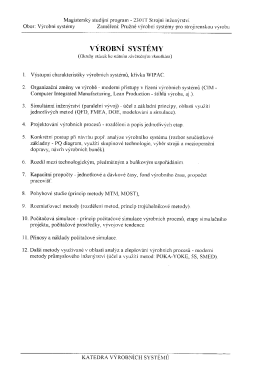 Obor: V&yacute;robn&iacute; syst&eacute;my