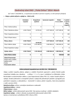 Návrh Závěrečný účet DSO TO 2014