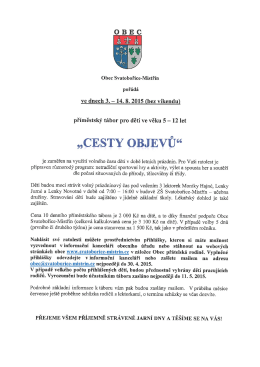 „CESTY OBJEVŮ“