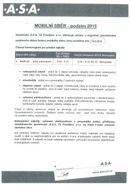 MOBILN&Iacute; SBĚR - podzim 2015