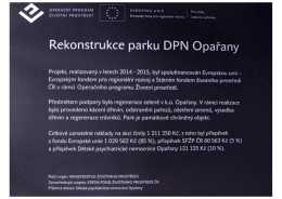 Rekonstrukce parku DPN Opařany