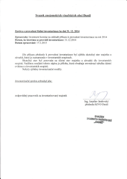 srovn&aacute;vac&iacute; tabulka inventurn&iacute;ch soupisů