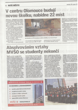 Absolvováním vztahy MVŠO se studenty nekončí