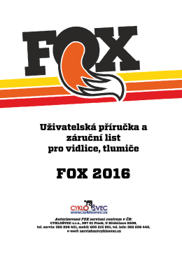 Manuál k vidlicím a tlumičům FOX 2016